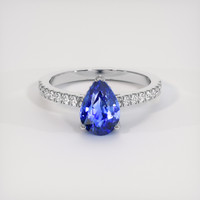 1.57 Ct. Blue Sapphire Ring, Platinum 950 1