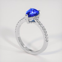 1.57 Ct. Blue Sapphire Ring, Platinum 950 2