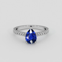 2.01 Ct. Blue Sapphire Ring, Platinum 950 1