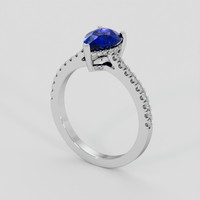 2.01 Ct. Blue Sapphire Ring, Platinum 950 2