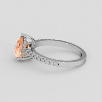 2.52 Ct. Padparadscha Sapphire Ring, Platinum 950 4