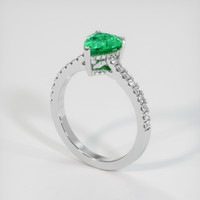 1.01 Ct. Emerald Ring, Platinum 950 2