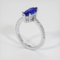 2.12 Ct. Blue Sapphire Ring, Platinum 950 2