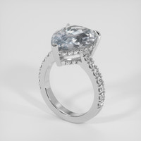 6.83 Ct. White Sapphire Ring, Platinum 950 2