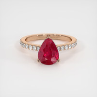 2.03 Ct. Ruby Ring, 14K Rose Gold 1