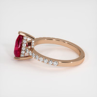 2.03 Ct. Ruby Ring, 14K Rose Gold 4