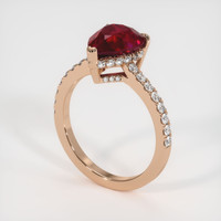 3.01 Ct. Ruby Ring, 14K Rose Gold 2