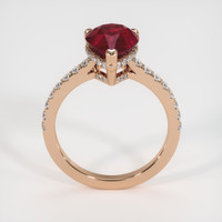 3.01 Ct. Ruby Ring, 14K Rose Gold 3