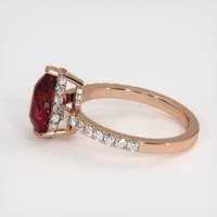 3.01 Ct. Ruby Ring, 14K Rose Gold 4