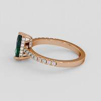 1.36 Ct. Bluish Green Sapphire Ring, 14K Rose Gold 4
