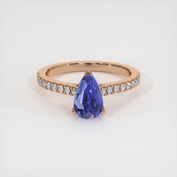 1.66 Ct. Blue Sapphire Ring, 18K Rose Gold 1