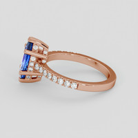 1.40 Ct. Blue Sapphire Ring, 18K Rose Gold 4