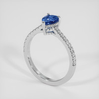 1.25 Ct. Blue Sapphire Ring, Silver 2