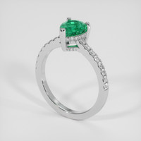 0.95 Ct. Emerald Ring, Silver 2