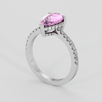 1.95 Ct. Pink Topaz Ring, Silver 2