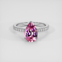 2.37 Ct. Pink Malaya Garnet Ring, Silver 1