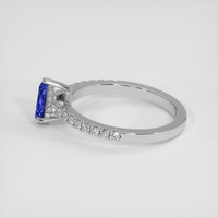 0.60 Ct. Blue Sapphire Ring, Silver 4