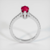 1.14 Ct. Pinkish Red Ruby Ring, 10K White Gold 3