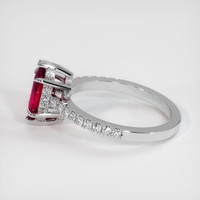 1.14 Ct. Pinkish Red Ruby Ring, 10K White Gold 4