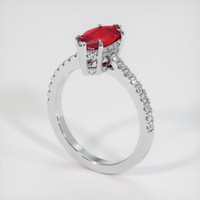 1.31 Ct. Ruby Ring, 10K White Gold 2