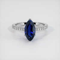 3.03 Ct. Sapphire Ring, 14K White Gold 1
