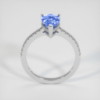 3.04 Ct. Blue Sapphire Ring, 14K White Gold 3