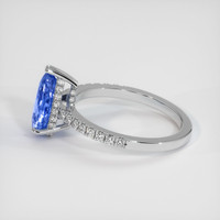 3.04 Ct. Blue Sapphire Ring, 14K White Gold 4