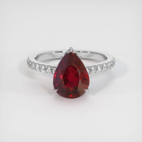 3.01 Ct. Ruby Ring, 14K White Gold 1