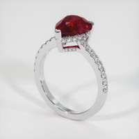 3.01 Ct. Ruby Ring, 14K White Gold 2