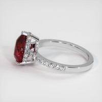 3.01 Ct. Ruby Ring, 14K White Gold 4