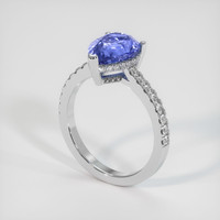 2.78 Ct. Sapphire Ring, 14K White Gold 2