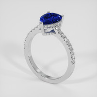 1.68 Ct. Blue Sapphire Ring, 14K White Gold 2