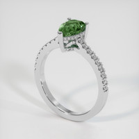 1.56 Ct. Green Sapphire Ring, 14K White Gold 2