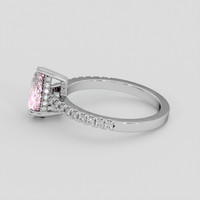 1.00 Ct. Pink Sapphire Ring, 14K White Gold 4