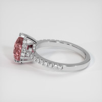 1.59 Ct. Padparadscha Sapphire Ring, 14K White Gold 4