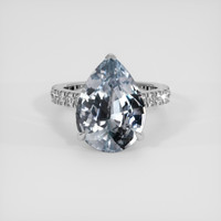 6.83 Ct. White Sapphire Ring, 14K White Gold 1
