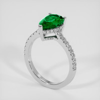 2.57 Ct. Emerald Ring, 18K White Gold 2