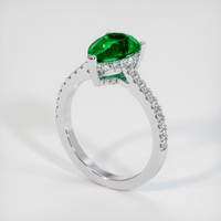 1.49 Ct. Emerald Ring, 18K White Gold 2