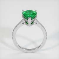2.84 Ct. Emerald  Ring - 18K White Gold