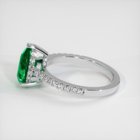 1.64 Ct. Emerald Ring, 18K White Gold 4