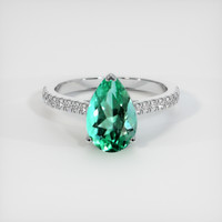 1.94 Ct. Emerald Ring, 18K White Gold 1