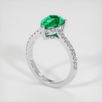 1.70 Ct. Emerald Ring, 18K White Gold 2