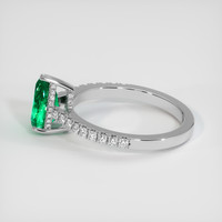 1.51 Ct. Emerald Ring, 18K White Gold 4