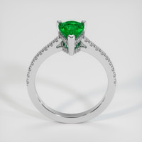 0.92 Ct. Emerald Ring, 18K White Gold 3