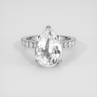 5.07 Ct. White Sapphire Ring, 18K White Gold 1