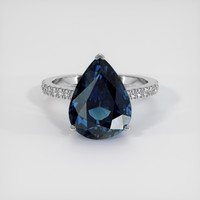 6.55 Ct. Sapphire Ring, 18K White Gold 1