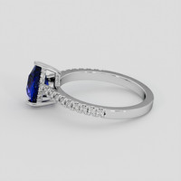 2.01 Ct. Blue Sapphire Ring, 18K White Gold 4