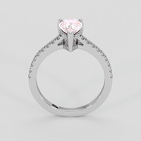 1.00 Ct. Pink Sapphire Ring, 18K White Gold 3