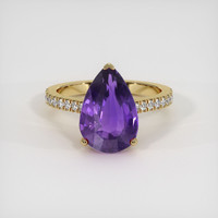 5.01 Ct. Purple Sapphire Ring, 10K Yellow Gold 1