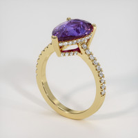 5.01 Ct. Purple Sapphire Ring, 10K Yellow Gold 2